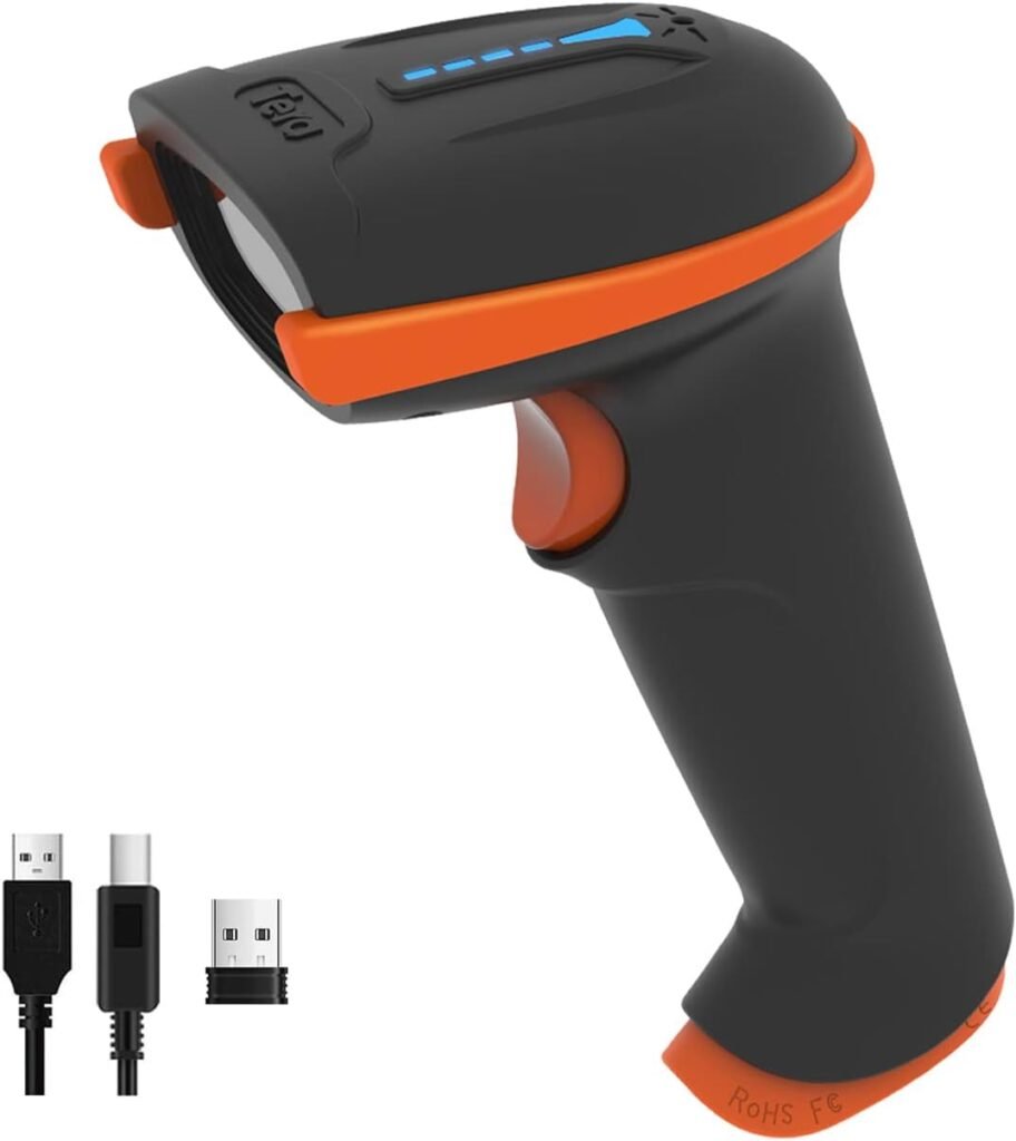 Tera Barcode Scanner Wireless 1D Laser Cordless Barcode Reader with Battery Level Indicator