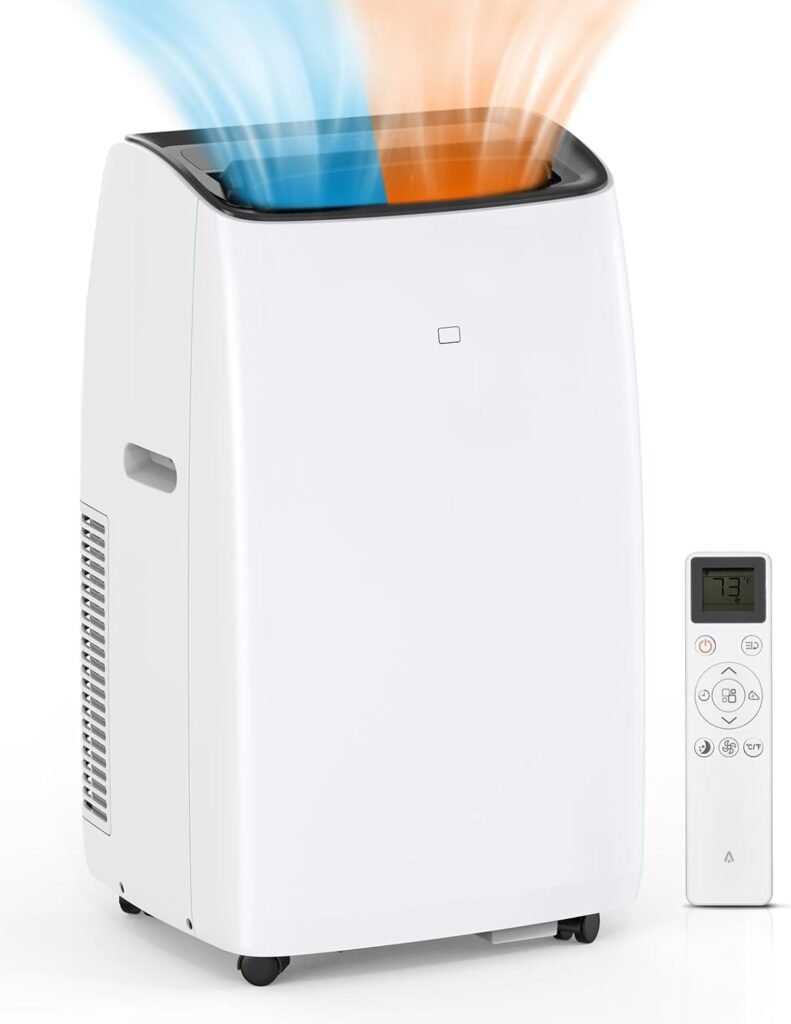 14,000 BTU Portable Air Conditioner and Heater, Smart Inverter Portable AC
