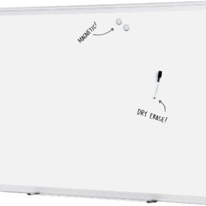 Amazon Basics Magnetic Dry Erase Whiteboard, 36 x 48-Inch, Aluminum Frame, Silver/White