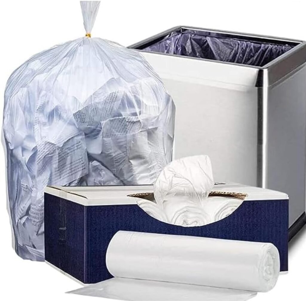 10 Gallon Waste Liner Clear Rubbish Bags Trash Garbage Office Home 2-Pack 500ct