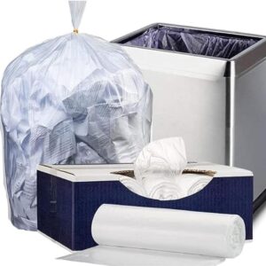 10 Gallon Waste Liner Clear Rubbish Bags Trash Garbage Office Home 2-Pack 500ct
