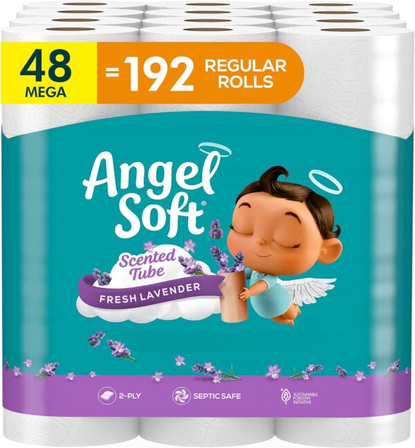 Angel Soft Toilet Paper with Fresh Lavender Scented Tube