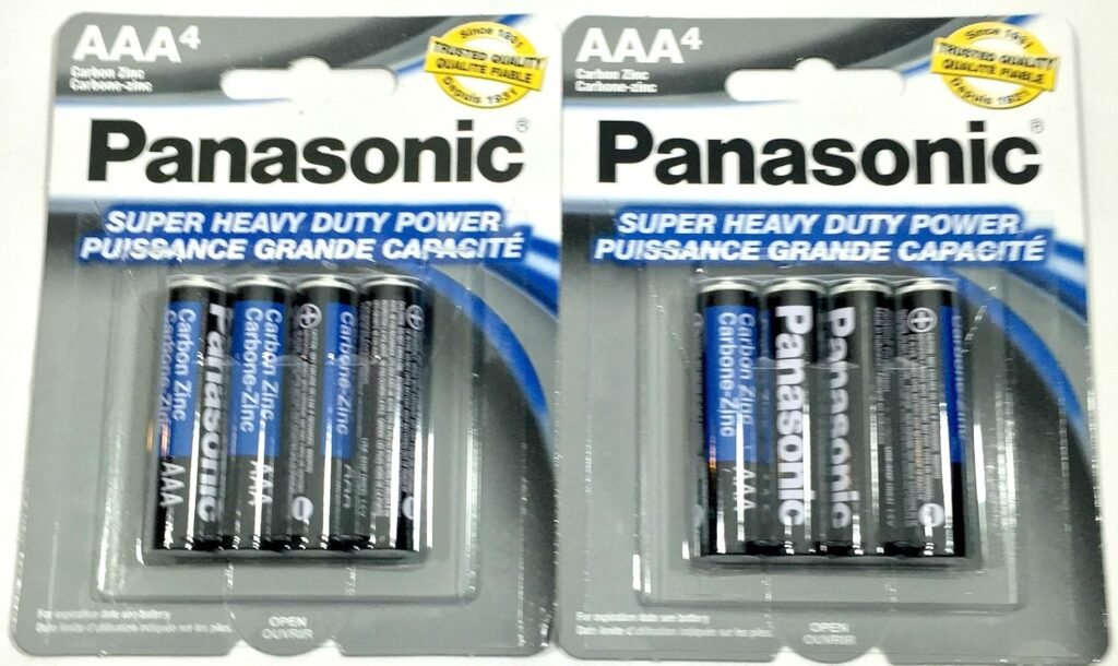 Panasonic B01N03FKKC 8pc AAA Batteries Super Heavy Duty Power Carbon Zinc Triple A Battery 1.5v