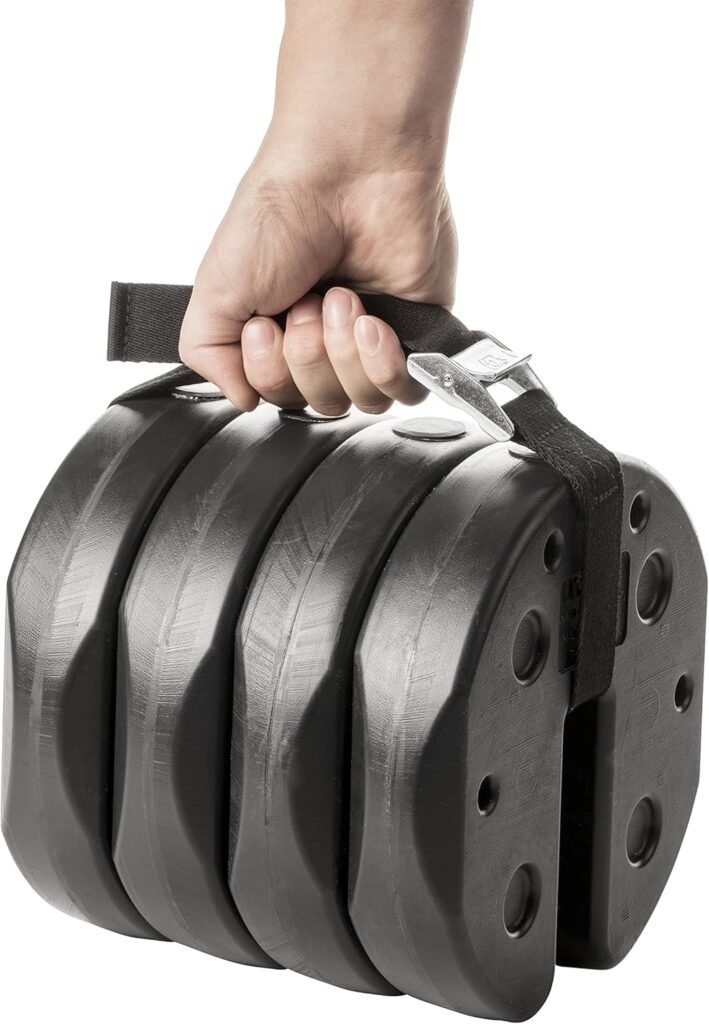 US Weight 40 Pound Canopy Weight Set of 4 and Carry Strap