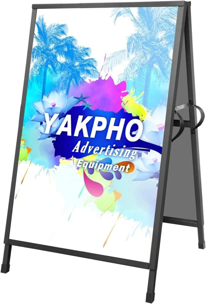 Heavy Duty Slide-in Folding Sandwich Board A-Frame Sidewalk Sign 24x36