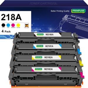 218A Toner Cartridge 4 Pack (no Chip) 3301fdw 3201dw Compatible Replacements for HP 218A Toner Cartridge 218X for Laserjet Pro