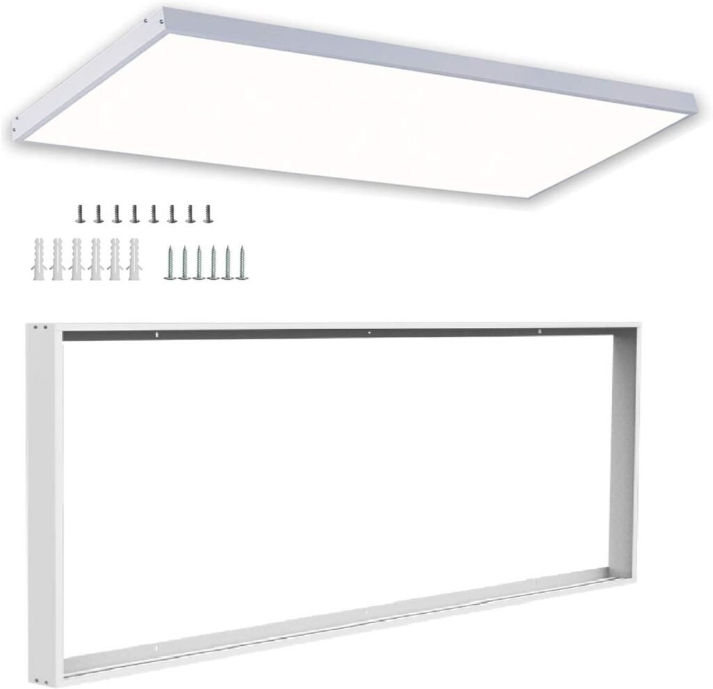 10 Pack 2x4 Surface Mount Kit Aluminum Frame for 2x4 LED Flat Panel Light, Not Included LED Panel Light