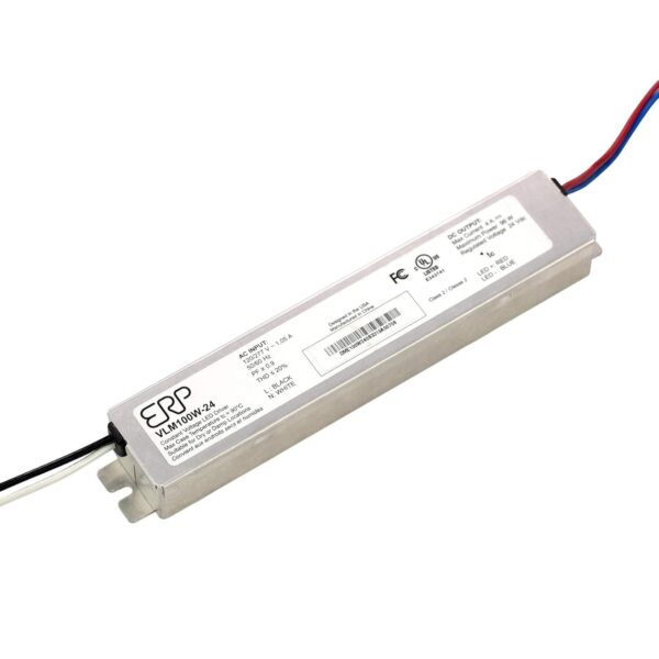 SIRS-E ERP VLM100W-24 Constant Voltage DC Power Compact LED Driver 24V 4A 96W UL Class P for LED Lights and Lighting