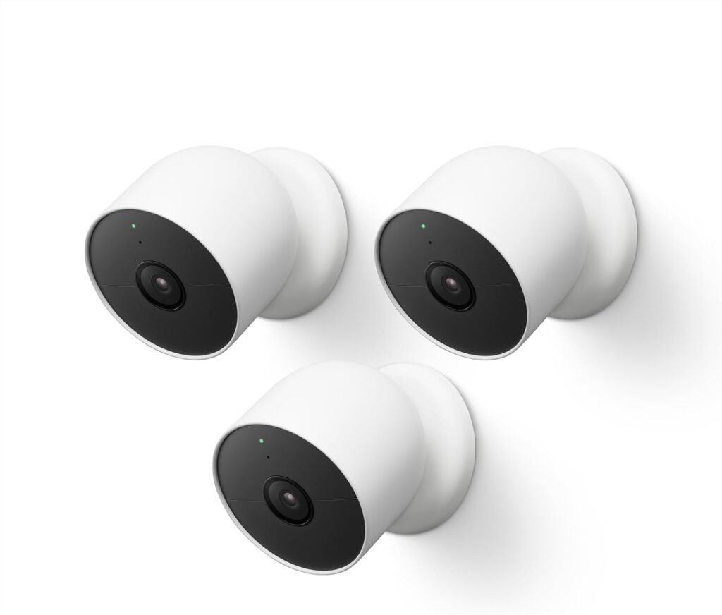 Google Nest Cam Outdoor or Indoor/Battery - 2nd Generation (3 Pack)