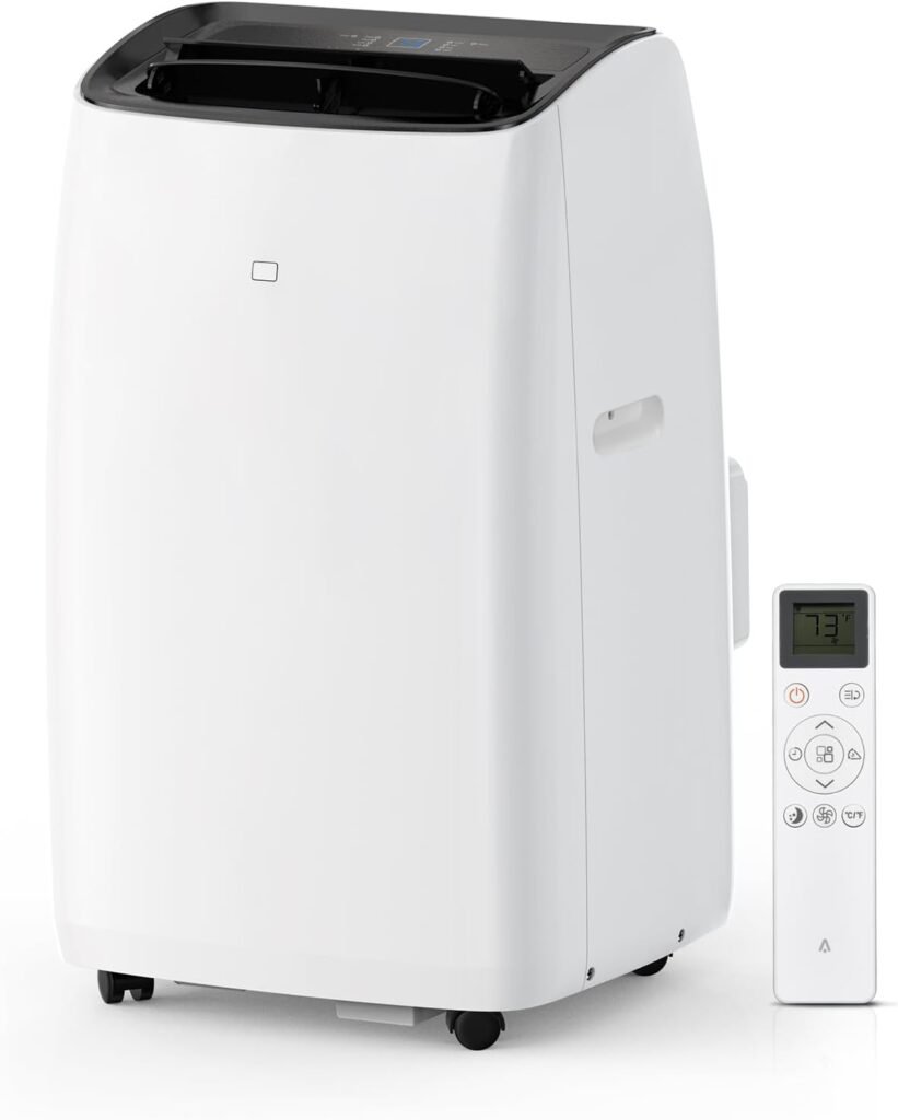 Inverter Portable Air Conditioner 14,000 BTU with Hose, Dehumidifier, Heater, Smart Inverter Portable AC Units with Remote, LED Display, 24 Hrs Timer, 42dB, AC Unit Window Kit