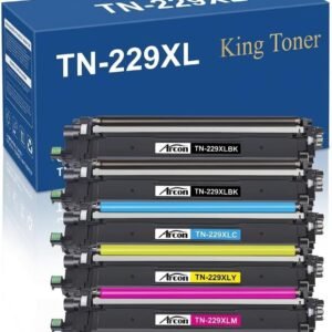 TN229XL TN229 229XL Toner Cartridges Compatible for Brother MFC-L3780CDW MFC-L3720CDW HL-L3280CDW TN 229 TN-229XL TN-229 TN229XXL HL-L3220CDW HL-L3300CDW HL-L3295CDW MFC-L8395CDW Printer 5 Pack